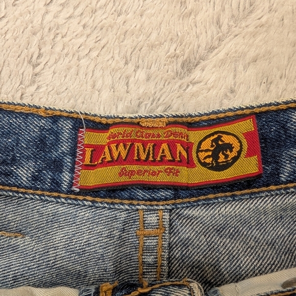 Vintage Lawman Jeans Womens 11 27 Blue Western Bareback Straight Leg High Rise - Picture 5 of 10
